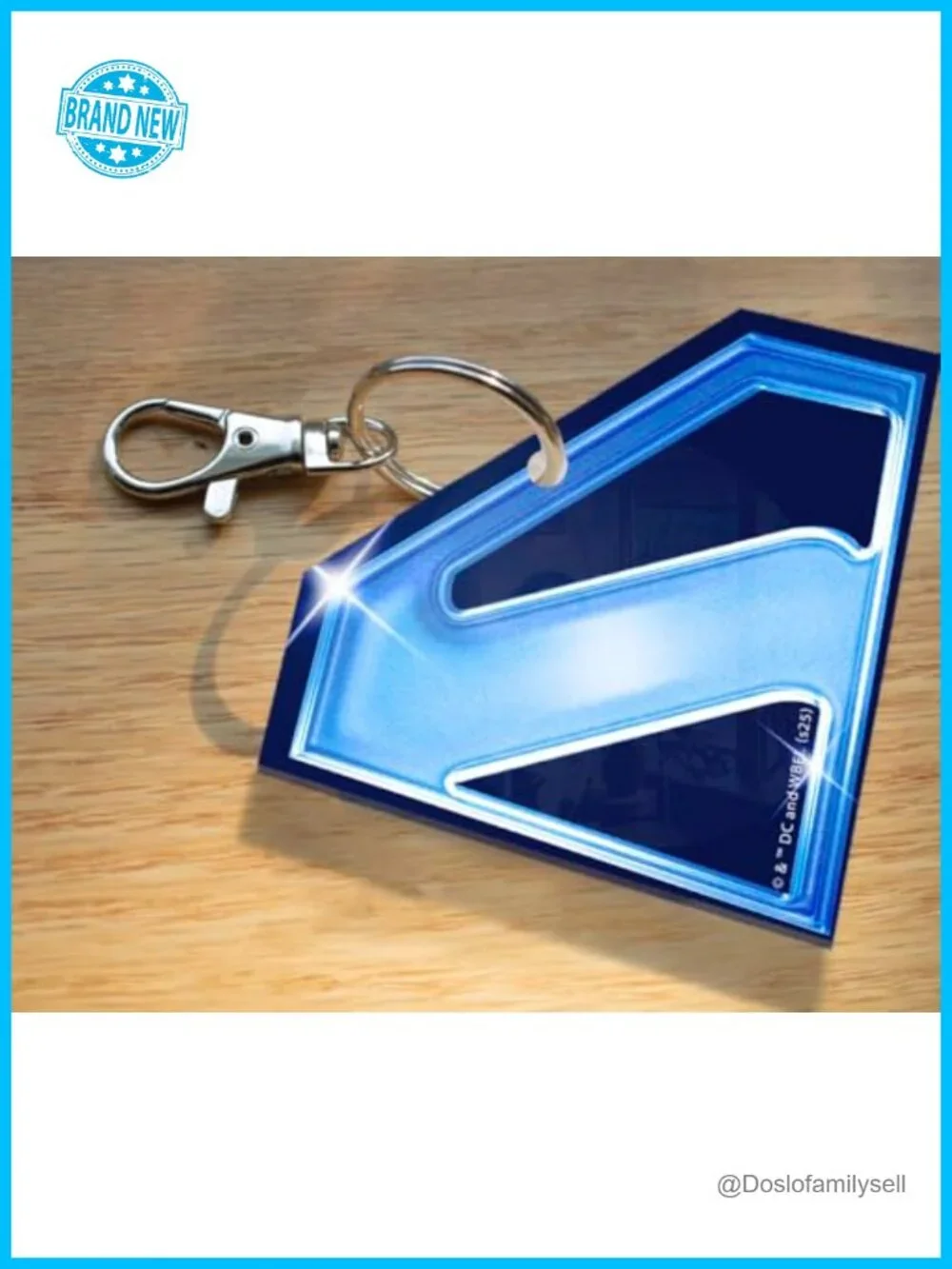 DC Comics Superman Bag Tag Keychain - Officially Licensed Acrylic Collectible